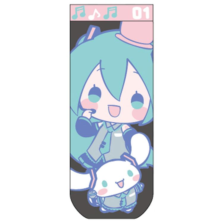 M 初音ミク×シナモロール スカパン 黒/ターコイズ 01 中国・KUMATOYSの