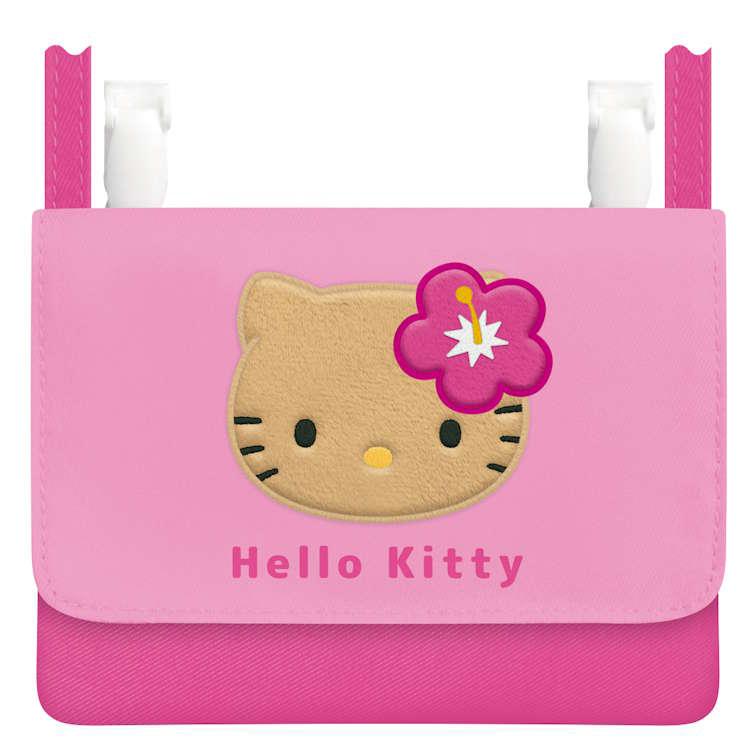 ハローキティ 横長ショルダーひもつき どこでもポッケ 日焼けデザイン