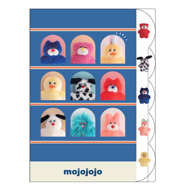 mojojojo ダイカットクリアファイル5P ブルー 5ポケット ファイル 書類