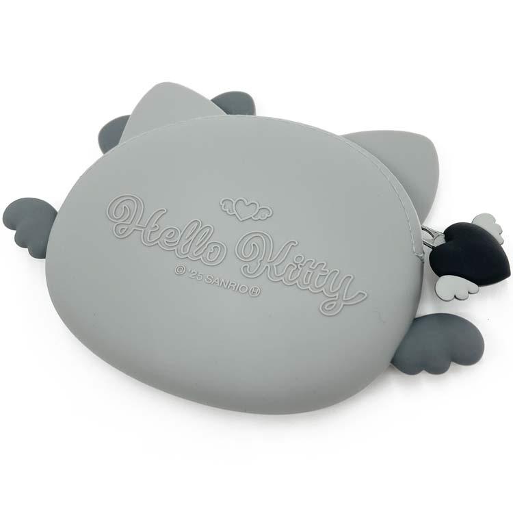 ハローキティ シリコンポーチ エンジェルグレー HELLO KITTY BLACK