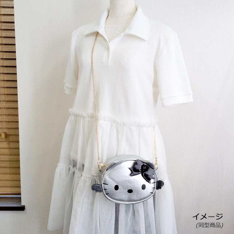 ハローキティ フェイスチェーンショルダーバッグ ブラック HELLO KITTY