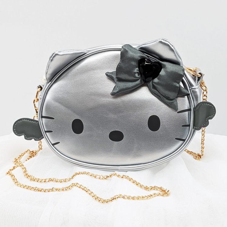 ハローキティ フェイスチェーンショルダーバッグ シルバー HELLO KITTY