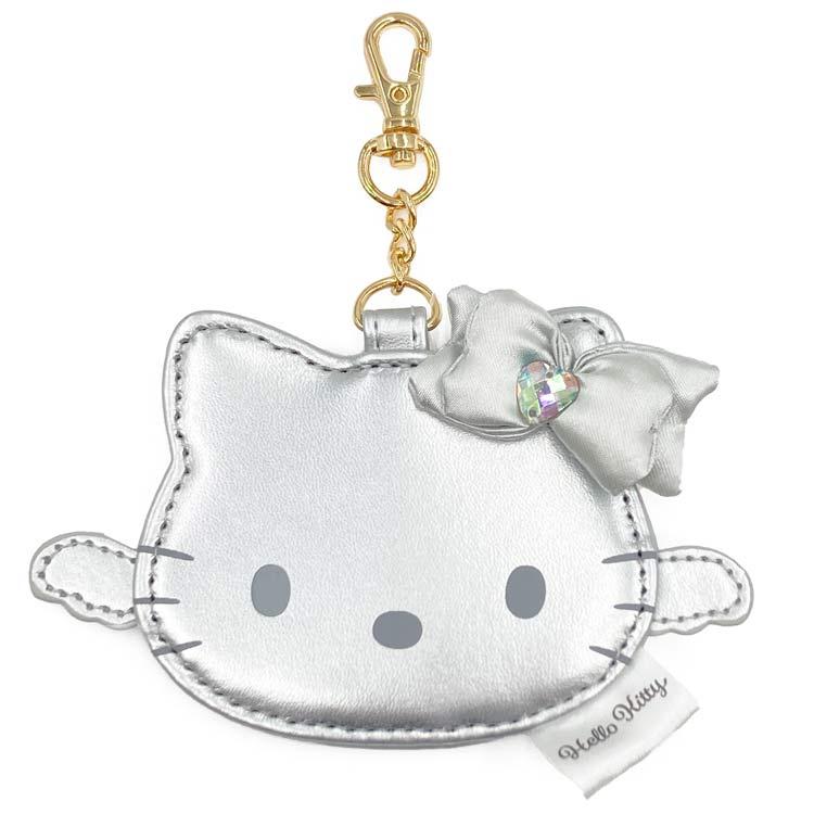 ハローキティ フェイスミラーチャーム シルバー HELLO KITTY BLACK