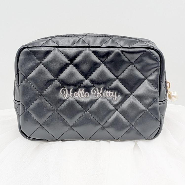 レア‼️HELLO KITTY ブラックポーチ HELLO KITTY x BRILMY ブラックポーチ セブン限定 - メルカリ