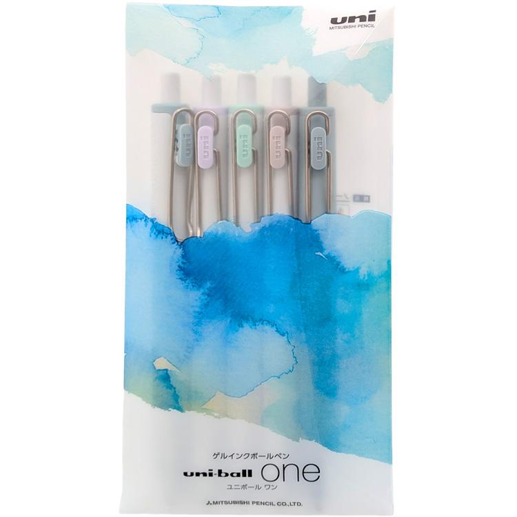 ユニボールワン ボールペン 0.5mm ゲルインク 5色アソートセット