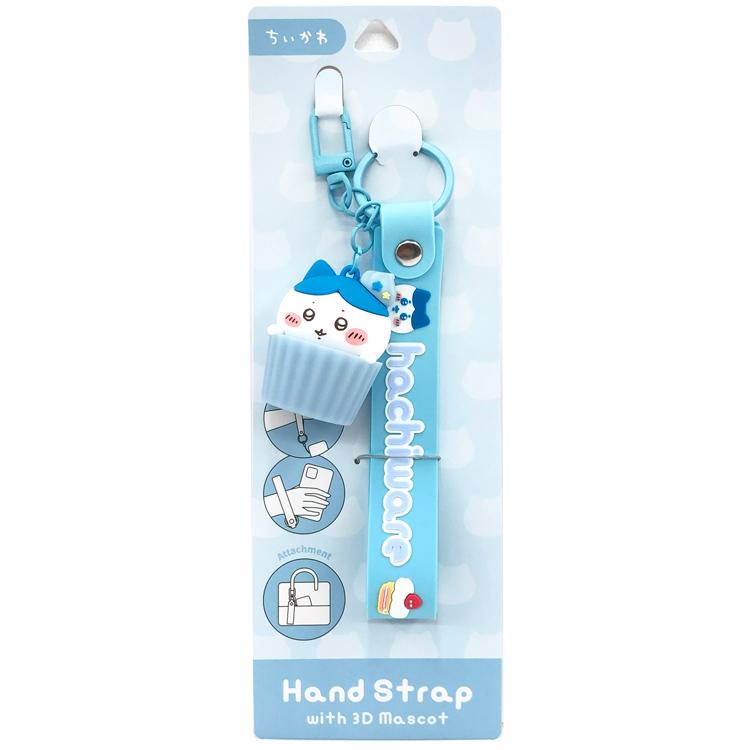 Ruu&Suu マスコット付きストラップ ちいかわ 3Dマスコット付きハンドストラップ ハチワレ 558448