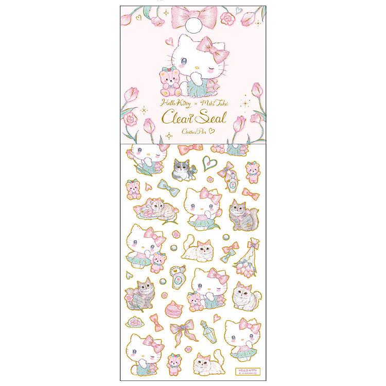 ハローキティ×たけいみき ふち箔クリアシール エレガンス 840777 第4弾