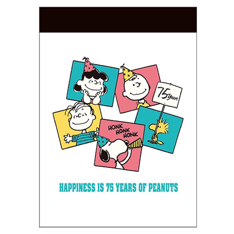 SNOOPY - スヌーピー75周年ミニメモ スヌーピー ミニメモ フレーム 312932 75周年 PEANUTS ピーナッツ