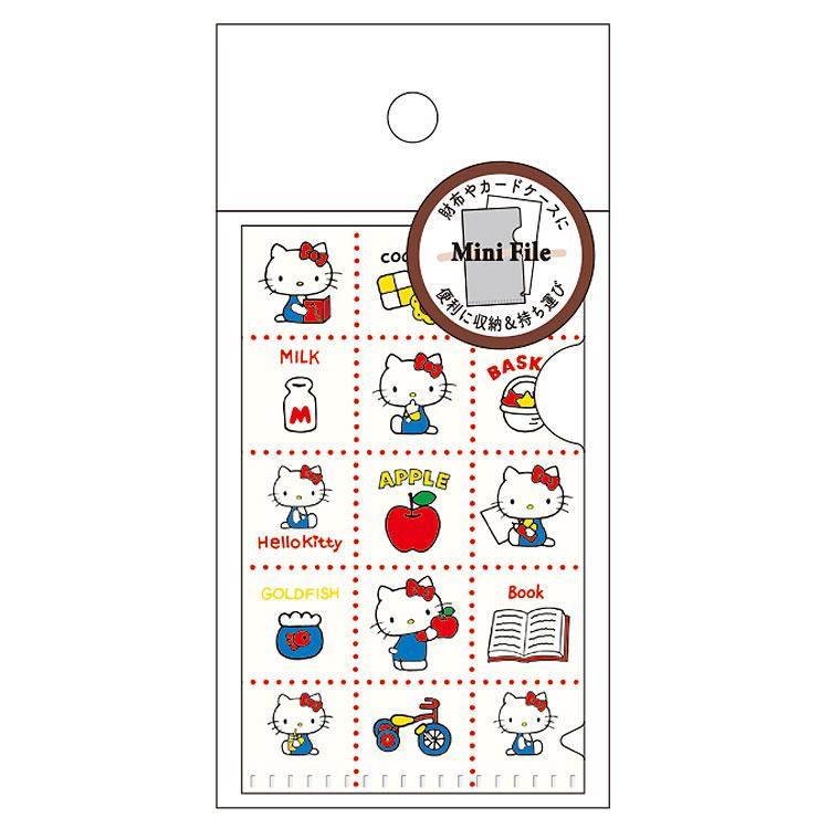 ハローキティ カードサイズクリアファイル レトロ柄 302235 SANRIO