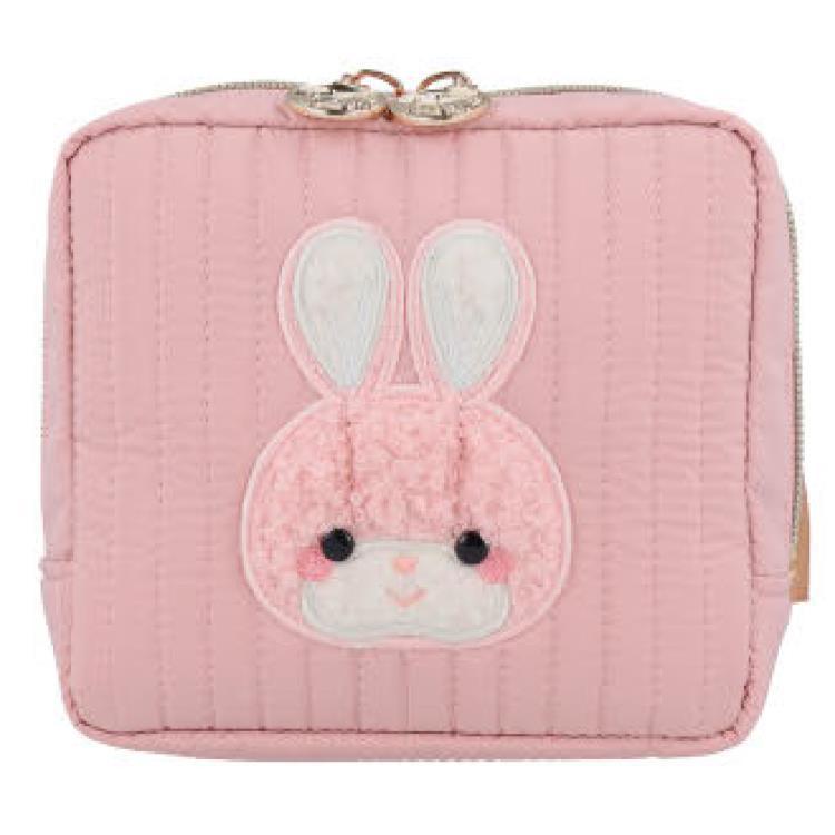 クリーミーうさぎ キルティングスクエアポーチ 963389 レトロ