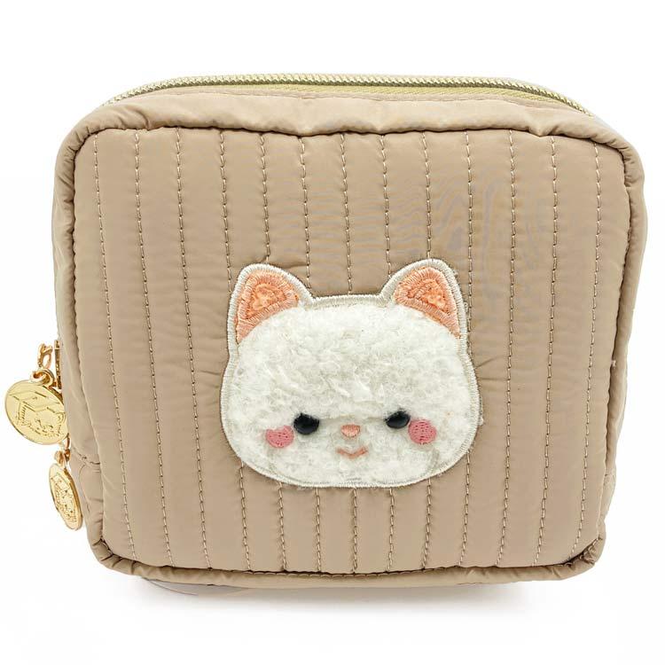 クリーミーねこ キルティングスクエアポーチ 963433 レトロぬいぐるみ