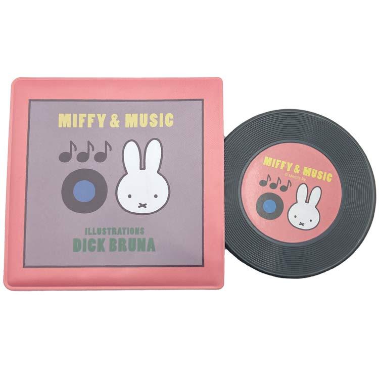 ミッフィー レコード型ミラー ブラック 203725 MIFFY&MUSIC miffy