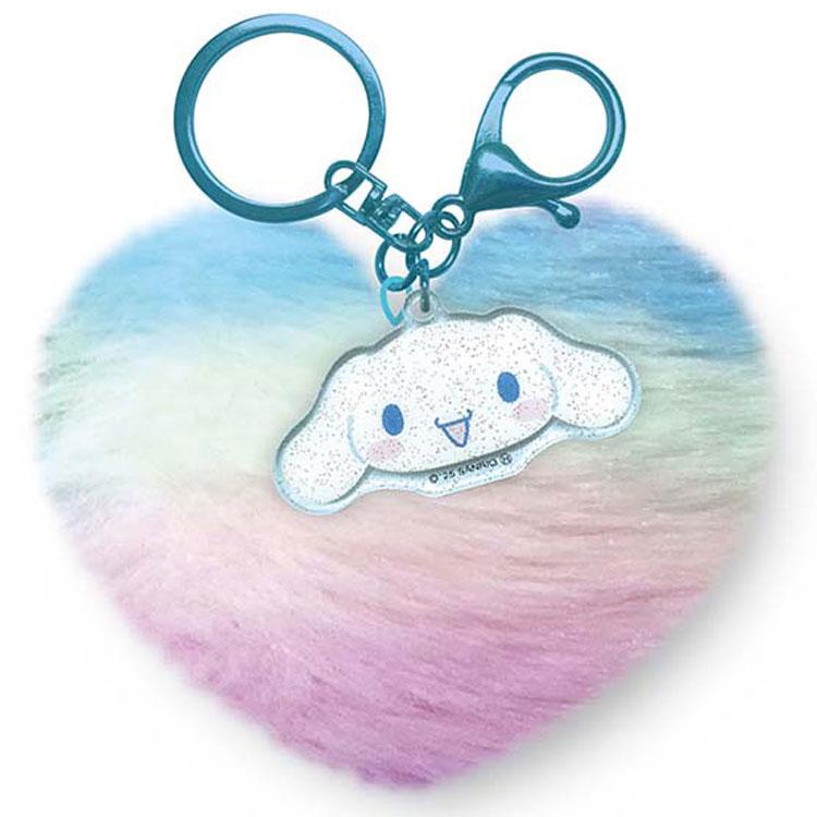 シナモロール ハート型ファーキーホルダー 612351 SANRIO サンリオ