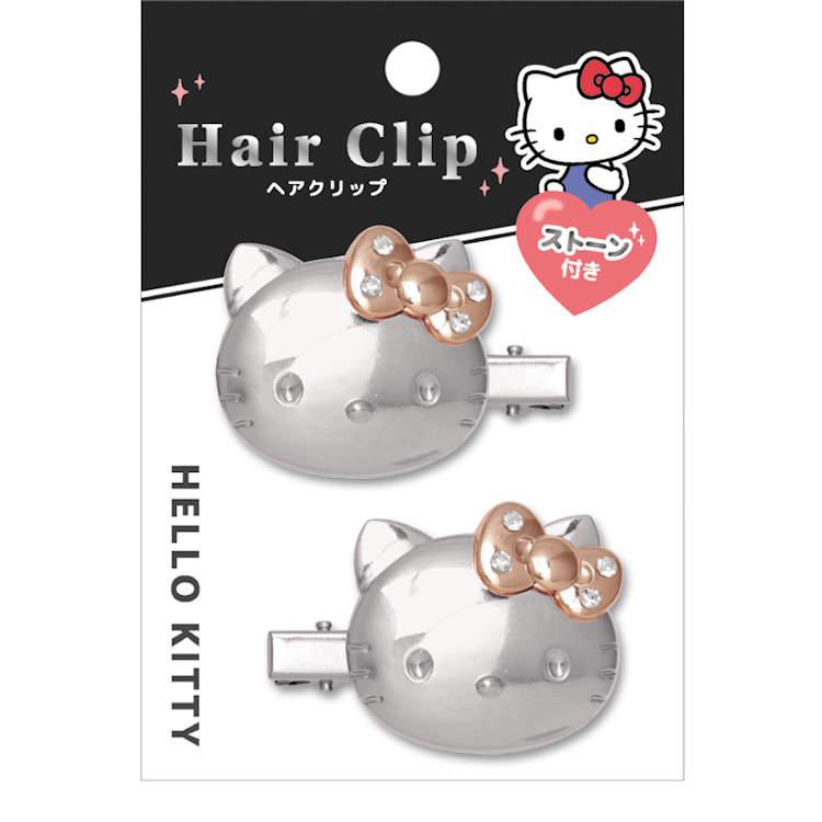 ハローキティ シルバーヘアクリップ シルバー ヘアピン 前髪クリップ
