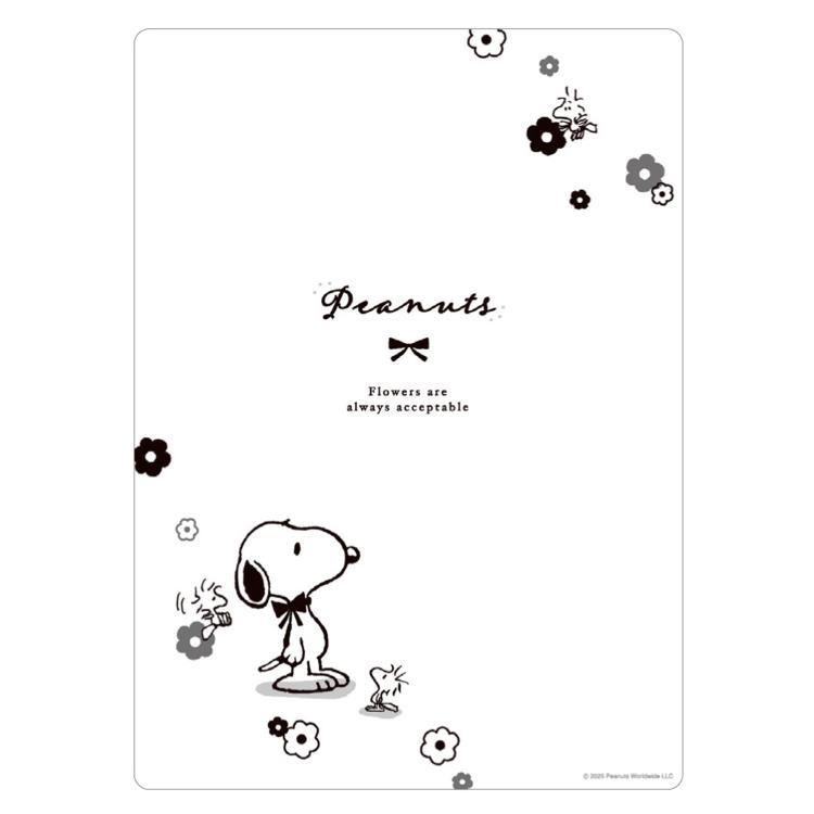 スヌーピー 下敷き monochrome flower 072540 SNOOPY ピーナッツ