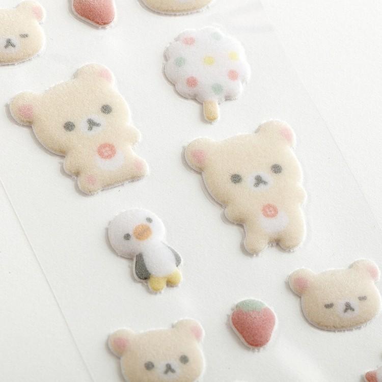 リラックマ もこもこシール コリラックマ ベーシックリラックマ