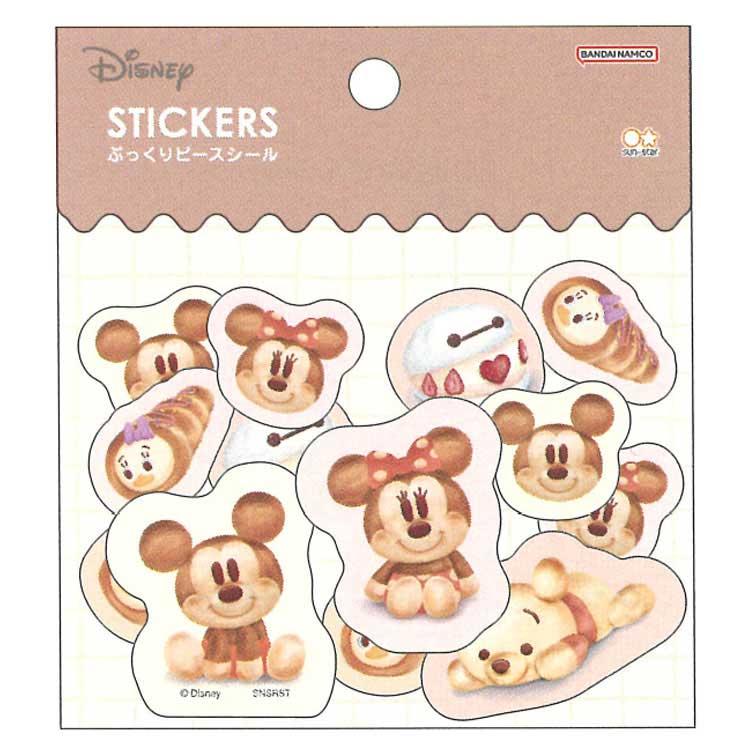 ディズニー ぷっくりピースシール ブラウン 034102 Nuiパン Disney