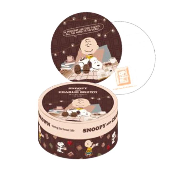 スヌーピー 丸箱入りメモ チョコレート ラブ&スイーツ 303875