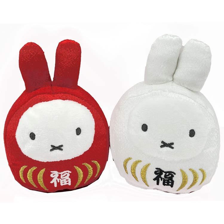 ミッフィー ぬいぐるみ 紅白セット 福だるま miffy : キャラクター雑貨