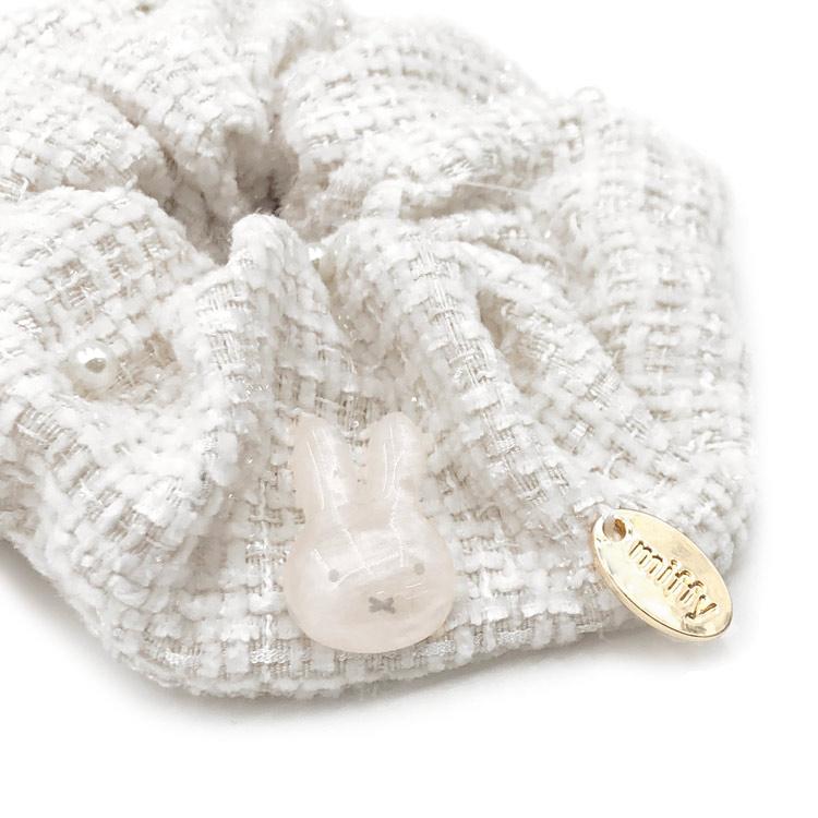 ミッフィー ツイードシュシュ WHITE 569131 TWEED & PEARL ホワイト 白