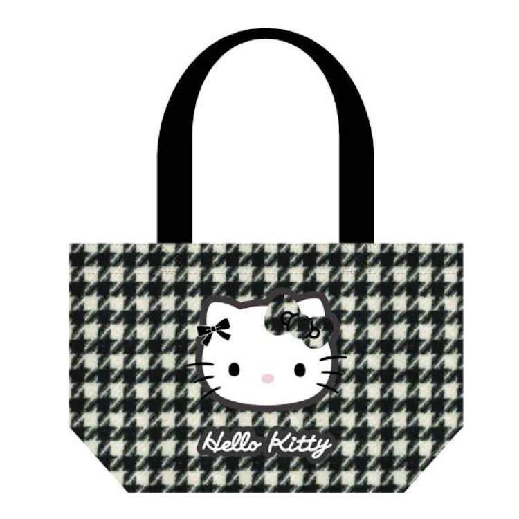ハローキティ ミニトート ブラック トートバッグ サブバッグ 手提げ