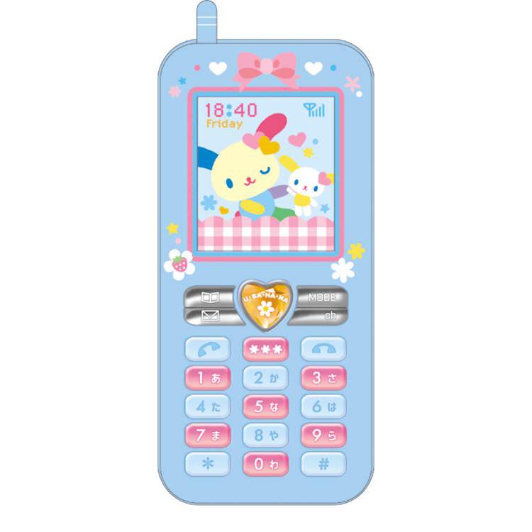 ウサハナ ガラケー型ペンケース 水色 ペンポーチ 筆箱 ふでばこ ペン