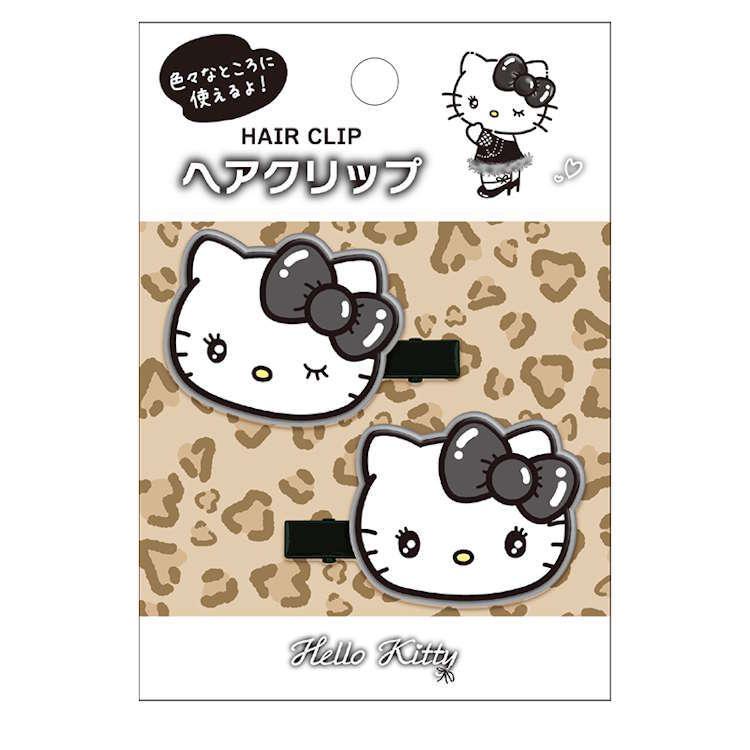 サンリオ SANRIO ハローキティ 前髪クリップ ブラック 黒 ハローキティ ヘアクリップ ブラックリボン 前髪クリップ ヘアアクセ