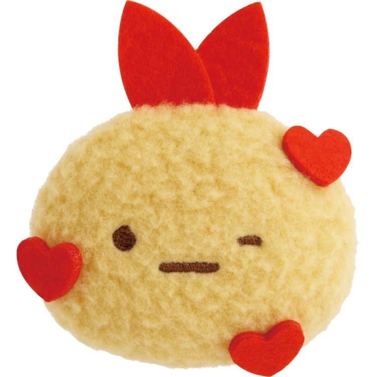 すみっコぐらし ぬいぐるみバッジ えびふらいのしっぽ AB38707 えもじ