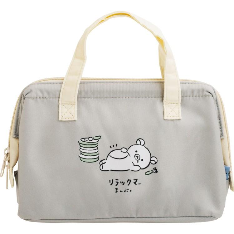 リラックマ がま口ランチバッグ ランチマーケット まんぷく グレー