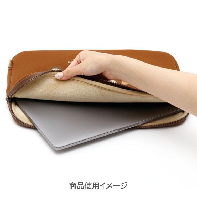 リラックマ パソコンケース PCカバー タブレットポーチ ブラウン