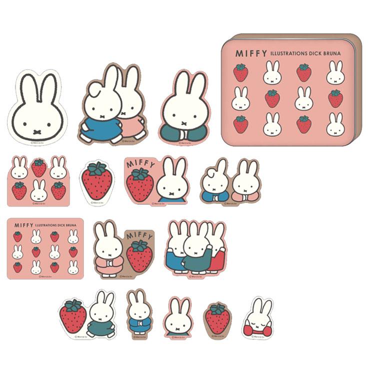 ミッフィー 缶入りステッカー ピンク 053934 miffy ディックブルーナ