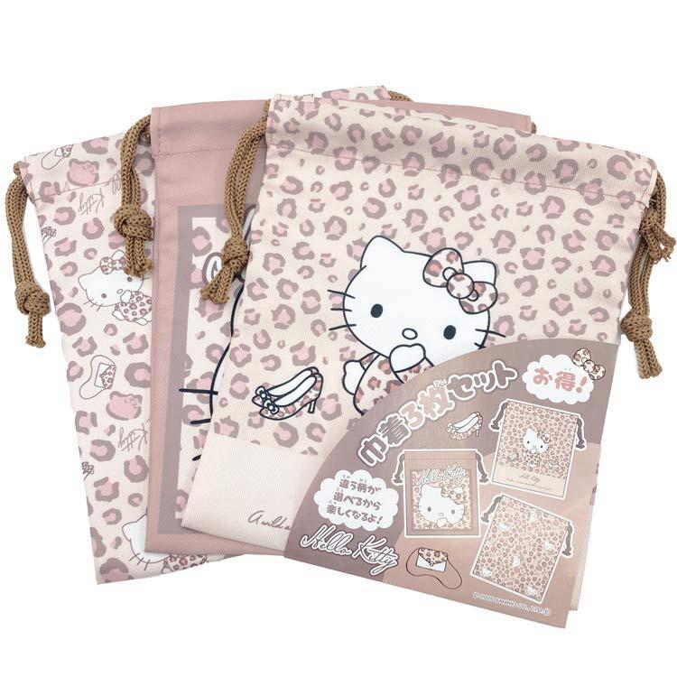 ハローキティ 巾着 3P 902250 SANRIO サンリオキャラクターズ
