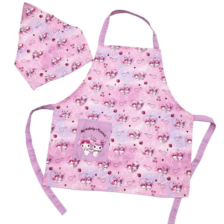マイメロディ&クロミ エプロン三角巾セット 130cm 062758 SANRIO
