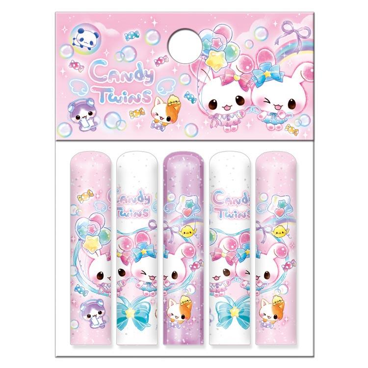 キャンディツインズ 鉛筆キャップ ピンク 5本組 平成レトロ 022212