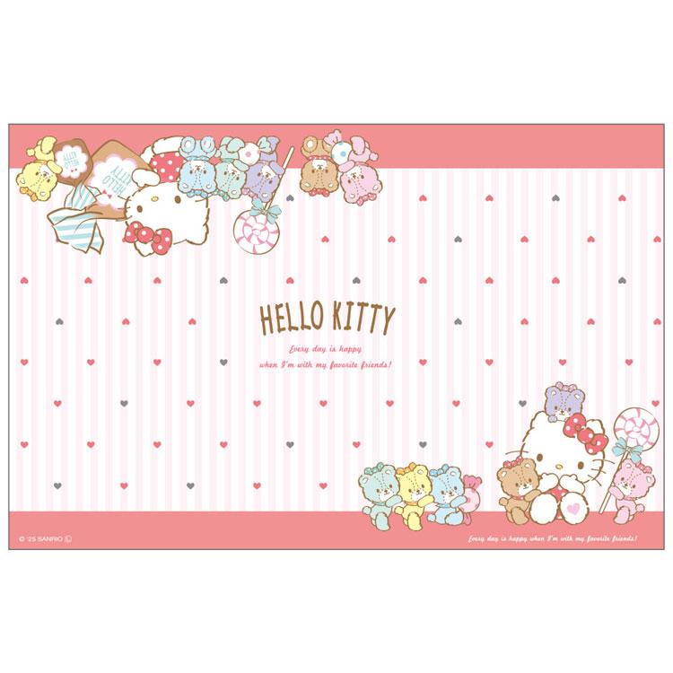 ハローキティ ワイドランチクロス カラフルタイニーチャム 267811 抗菌