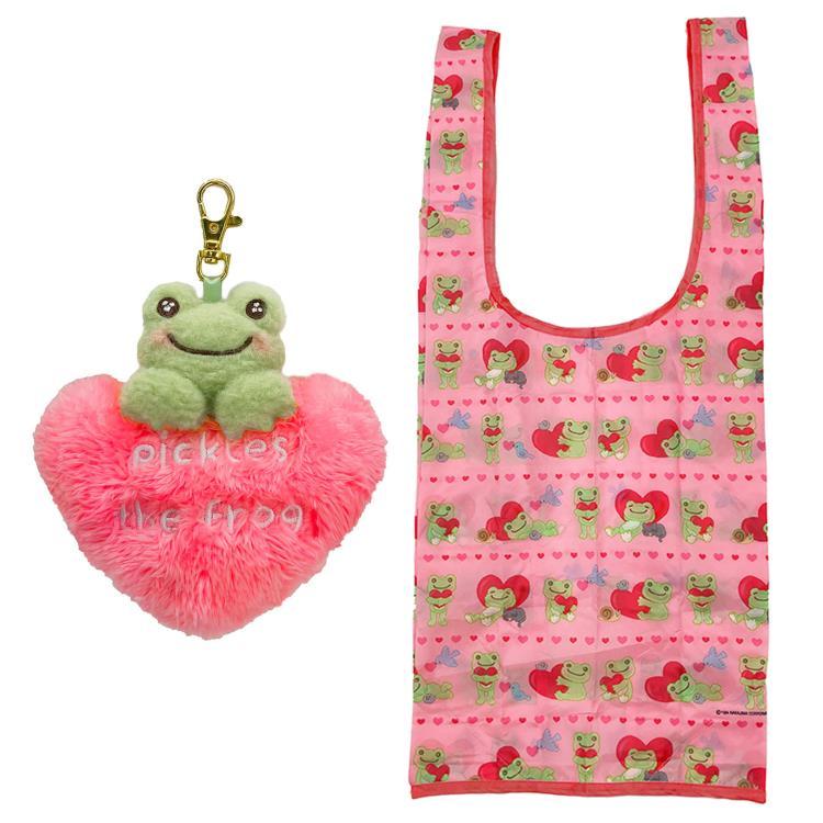 ピクルス ぬいぐるみエコバッグ 218568 スマイルハート カエル かえる
