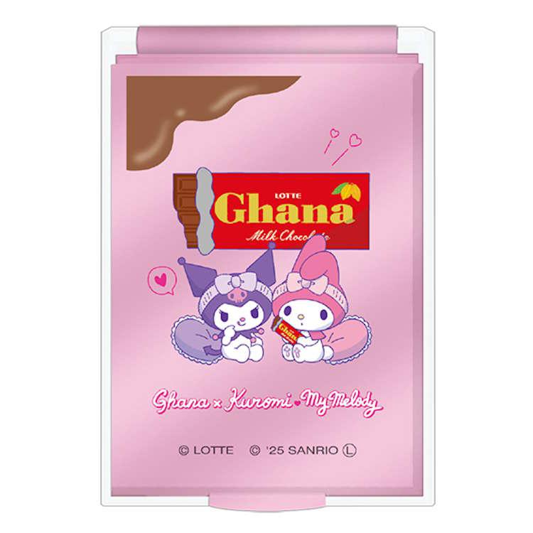 ガーナ×マイメロ&クロミ Sサイズミラー 卓上ミラー コンパクトミラー