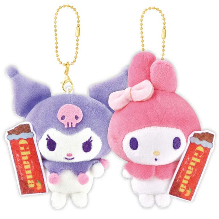 ロッテXサンリオキャラクターズ ニコぬいキーホルダー ガーナ×クロミ