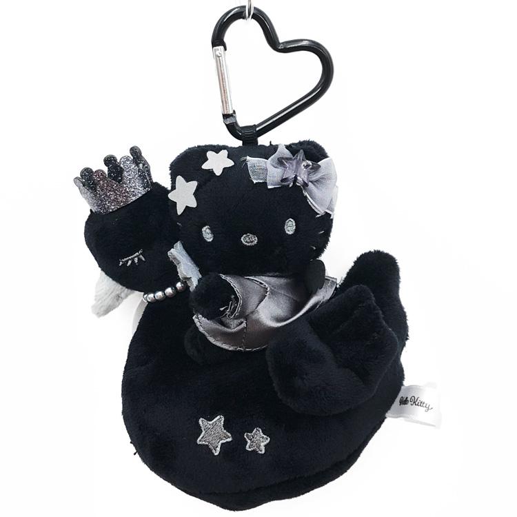 ハローキティ プレミアムマスコットキーホルダー スワン ブラック
