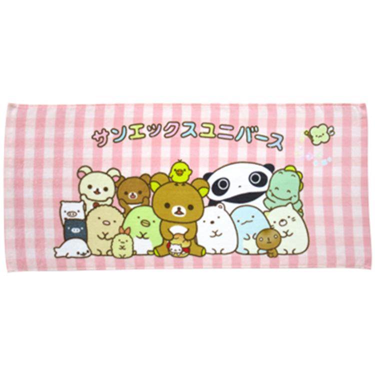 サンエックスユニバース フェイスタオル 217232 ピンク : キャラクター