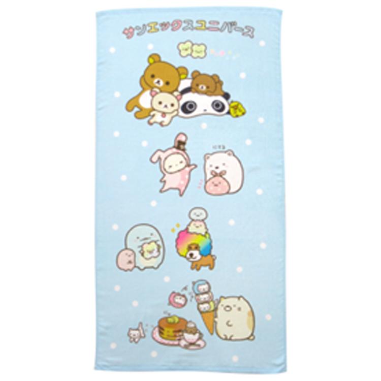 サンエックスユニバース バスタオル 217843 ブルー : キャラクター雑貨 ラフラフ - 通販 - Yahoo!ショッピング