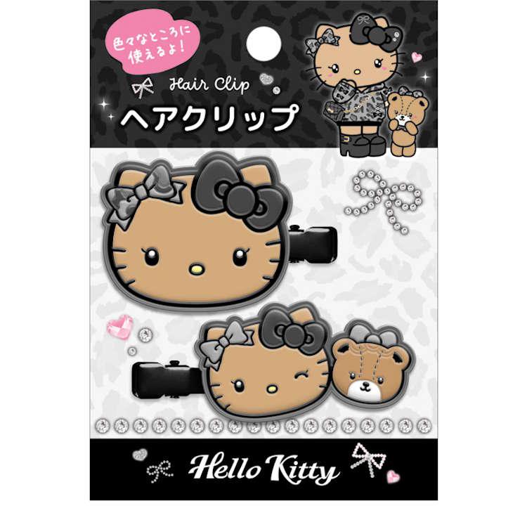 ハローキティ ヘアクリップ ヒョウ 髪留め 前髪クリップ 挟む はさむ