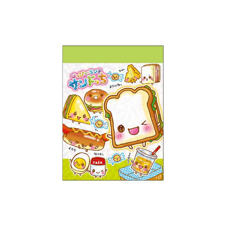 はっぴいランチサンドっち ホログラムちっちゃいメモ めも メモ帳 メモ