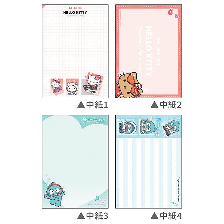 ハローキティ&ハンギョドン シール付きメモ 074698 ハイ!ポーズ