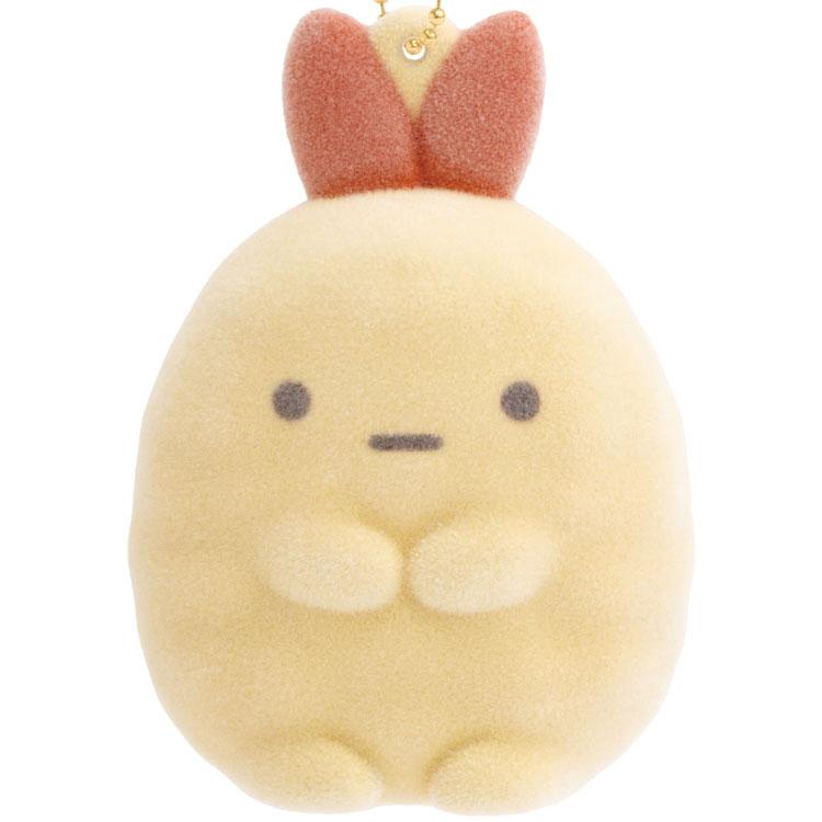 まんまるぬいぐるみ キーホルダー すみっコぐらし ふにふにキーホルダー えびふらいのしっぽ たぬきの