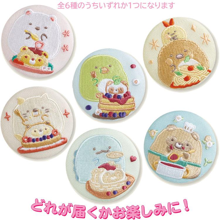 中身はランダム】すみっコぐらし 刺繍缶バッジ たぬきのまんまる