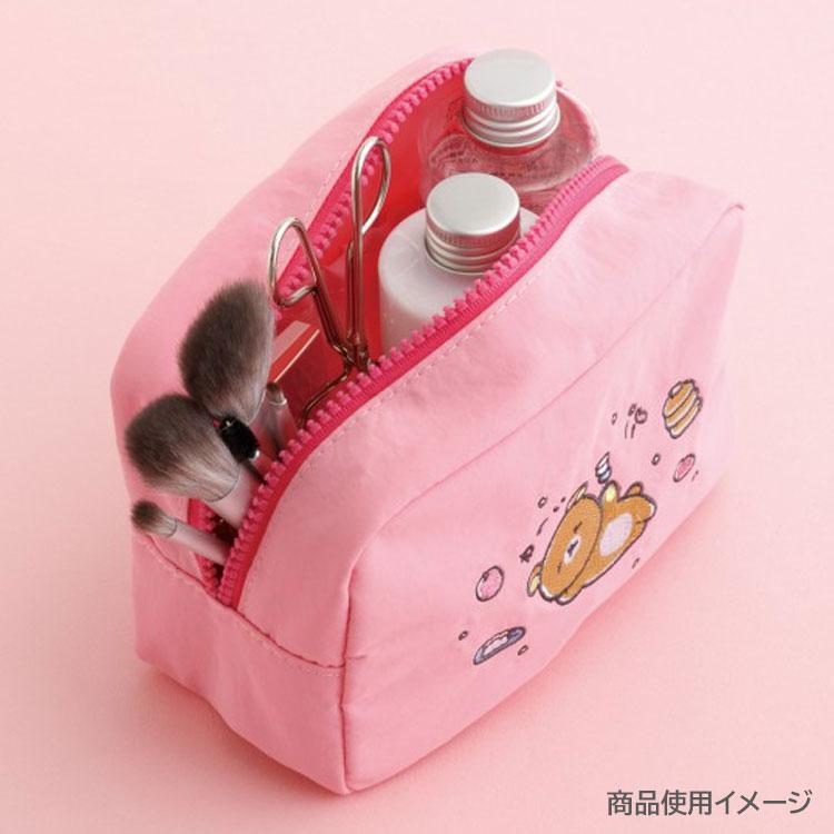 リラックマ ポーチ ゆるゆるぽかぽか ピンク コスメポーチ スクエア