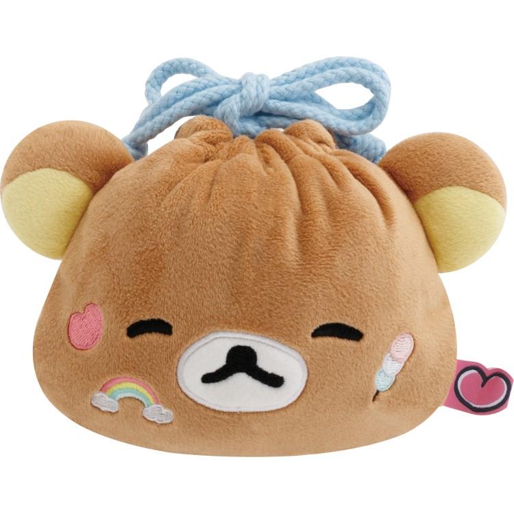 リラックマ ぬいぐるみ巾着 ゆるゆるぽかぽか フェイス にじ