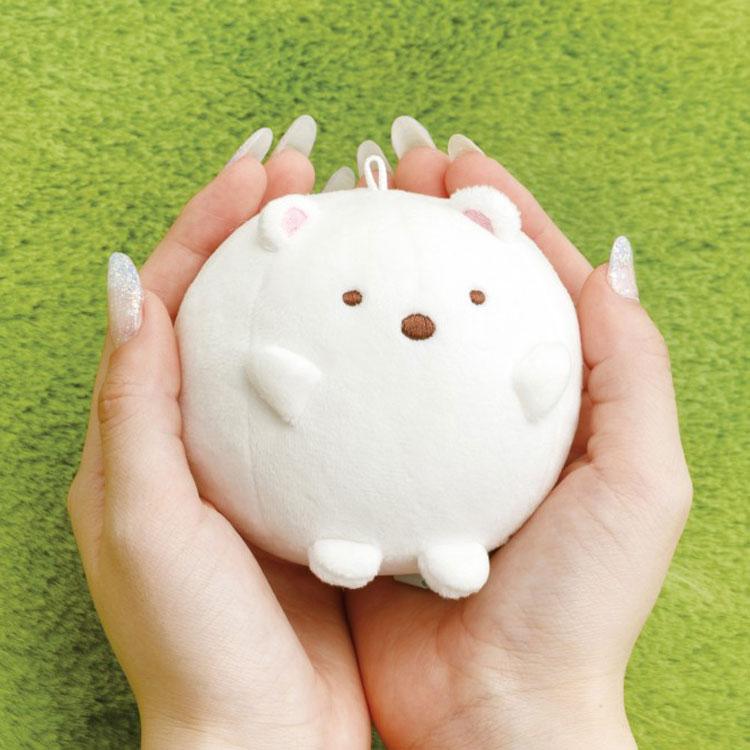 すみっコぐらし ぶらさげまんまるぬいぐるみ しろくま たぬきの