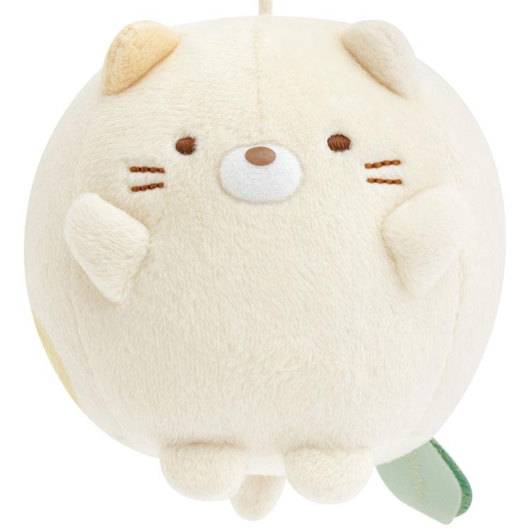 すみっコぐらし ぶらさげまんまるぬいぐるみ ねこ たぬきのまんまる